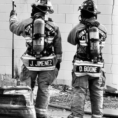 two fire fighters